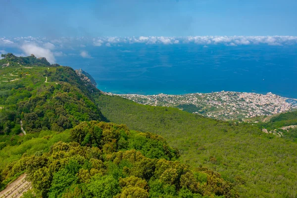 Panorama Vista Cidade Italiana Forio Ilha Ischia — Fotografia de Stock