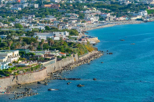 Πανόραμα Άποψη Της Ιταλικής Πόλης Forio Στο Νησί Ischia — Φωτογραφία Αρχείου