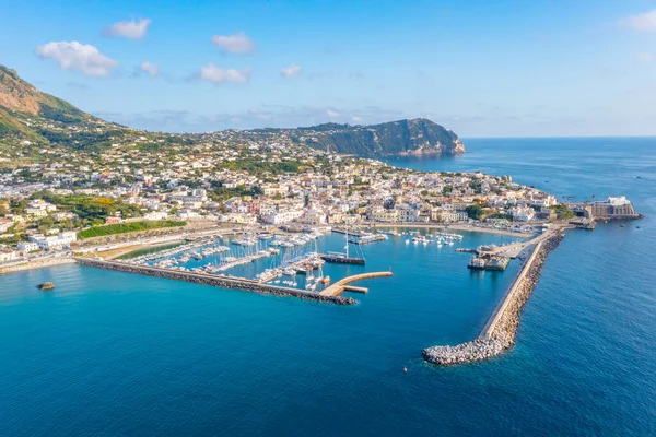 Панорама Итальянского Города Форио Острове Искья — стоковое фото