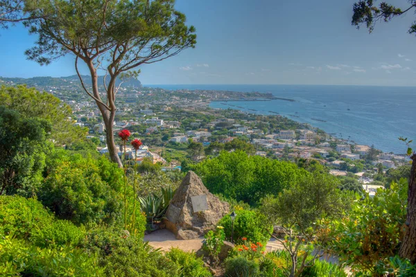 Πανόραμα Άποψη Της Ιταλικής Πόλης Forio Στο Νησί Ischia — Φωτογραφία Αρχείου