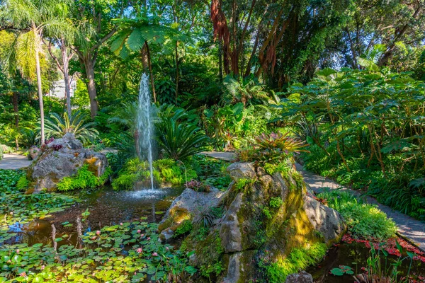 Fountain Giardini Mortella Gardens Ischia Olaszország — Stock Fotó