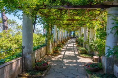İtalya, Anacapri 'deki Villa San Michele Terası..
