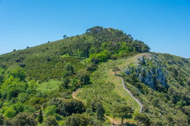 Monte Solaro İtalyan adası Capri 'de.