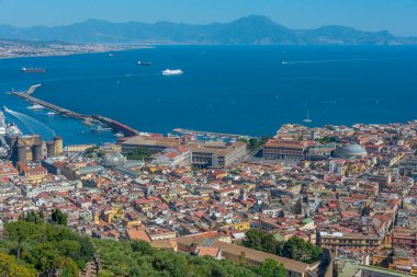 Napoli 'nin panorama manzarası.