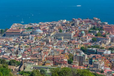Napoli 'nin panorama manzarası.