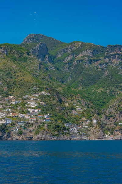 Vista Panoramica Della Costiera Amalfitana Italia — Foto Stock
