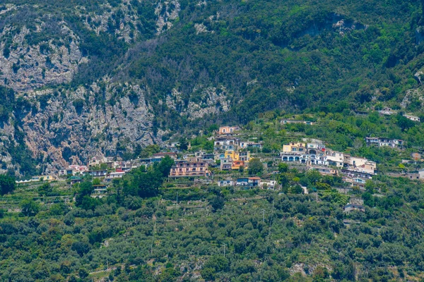 Panoráma Kilátás Costiera Amalfitana Tengerpartjára Olaszországban — Stock Fotó