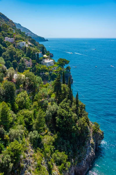 Panorama Uitzicht Kust Van Costiera Amalfitana Italië — Stockfoto