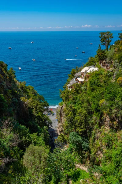 Πανόραμα Άποψη Της Ακτής Costiera Amalfitana Στην Ιταλία — Φωτογραφία Αρχείου