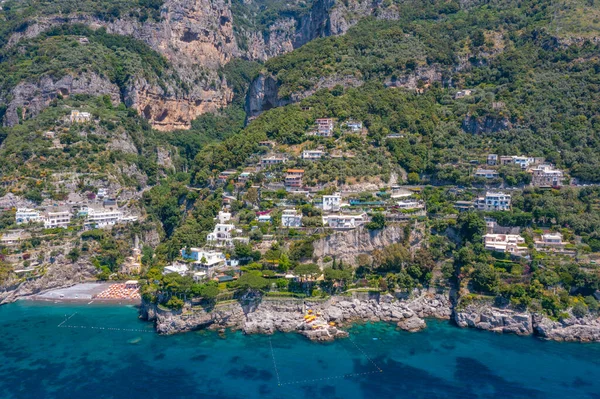 Talya Daki Costiera Amalfitana Sahili Panorama Manzarası — Stok fotoğraf