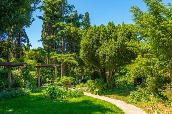 Gardens at Villa San Michele at Anacapri, Italy.