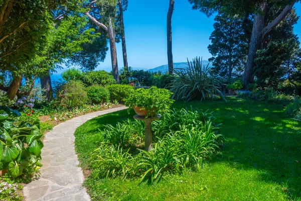 Gardens at Villa San Michele at Anacapri, Italy.