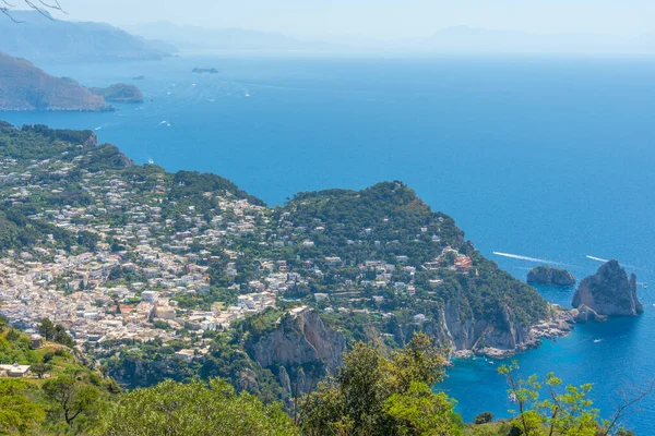 Vue Panoramique Île Italienne Capri — Photo