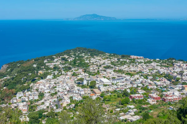 Вид Повітря Місто Анакапрі Острові Капрі Італія — стокове фото