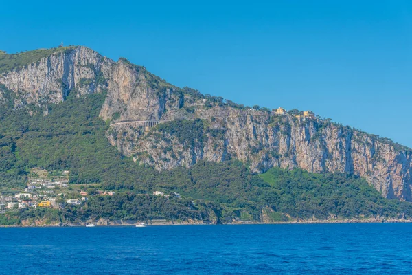 Falaises Sous Monte Solaro Île Italienne Capri — Photo