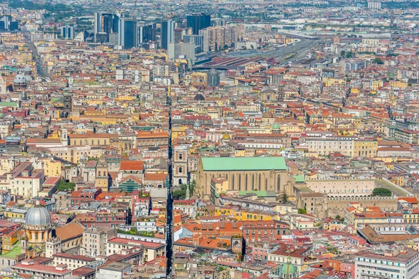 stock image Aerial view of downtown Naples in Italy.