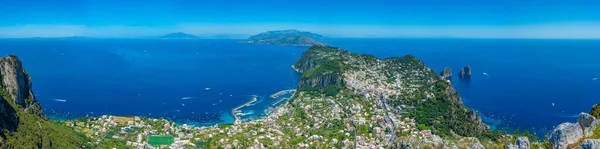 Marina Grande Légi Kilátása Olasz Capri Szigeten — Stock Fotó