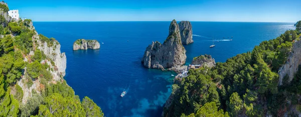 stock image Faraglioni rocks off the coast of Capri, Italy.