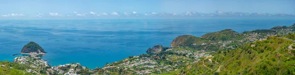Panorama Van Sant Angelo Stad Het Eiland Ischia Italië — Stockfoto