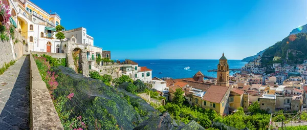 Luftudsigt Den Italienske Amalfi - Stock-foto