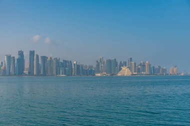 Doha 'nın Skyline' ı - Katar 'ın başkenti.