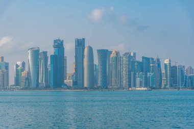 Doha 'nın Skyline' ı - Katar 'ın başkenti.