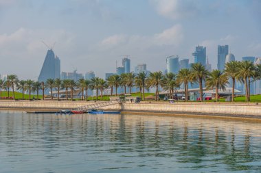 Doha 'nın Skyline' ı - Katar 'ın başkenti.