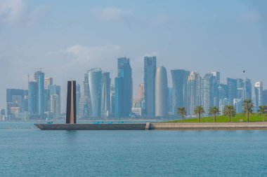 Doha 'nın Skyline' ı - Katar 'ın başkenti.