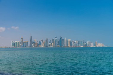 Doha 'nın Skyline' ı - Katar 'ın başkenti.