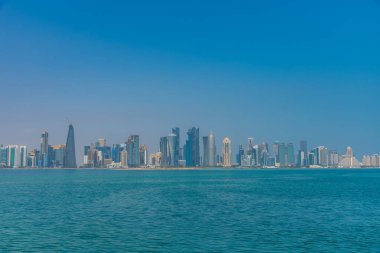 Doha 'nın Skyline' ı - Katar 'ın başkenti.