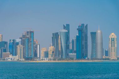 Doha 'nın Skyline' ı - Katar 'ın başkenti.
