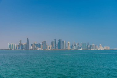 Doha 'nın Skyline' ı - Katar 'ın başkenti.