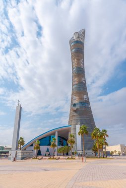 Doha, Katar 'daki meşale kulesi..