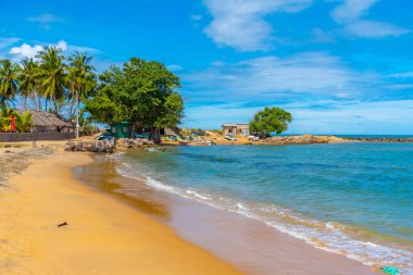 Sri Lanka 'daki Kalpitiya plajı manzarası.