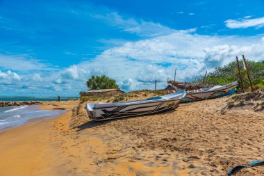 Sri Lanka 'daki Kalpitiya plajı manzarası.