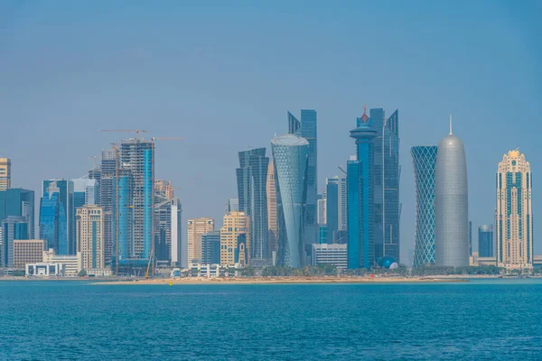 Skyline Doha Capital Qatar — Fotografia de Stock