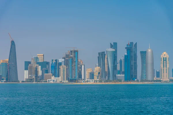 Skyline Faba Столица Катара — стоковое фото