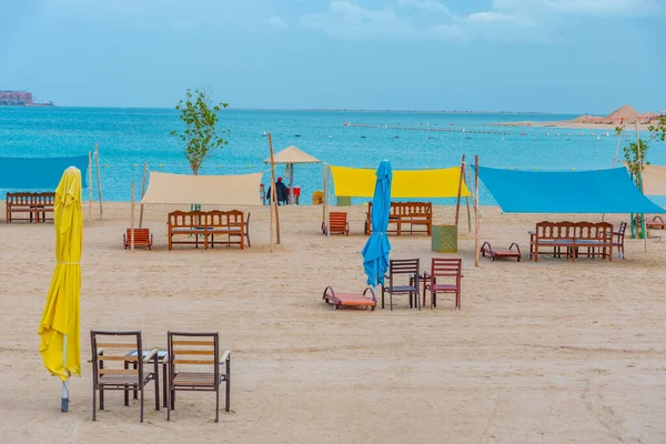 Скайлайн Мбаппе Пляжем Катара Катар — стоковое фото