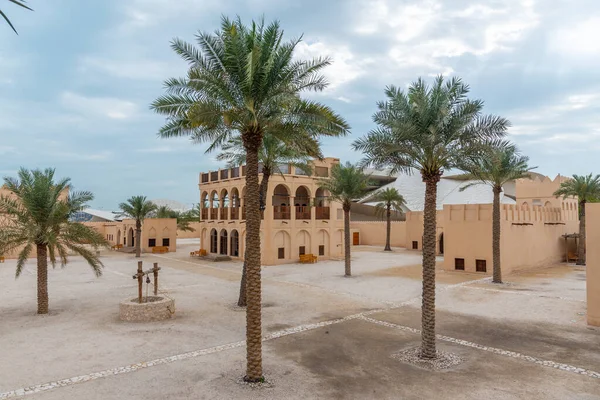 stock image Sheikh Abdulla bin Jassim Al-Thani palace at the National Museum of Qatar in Doha.