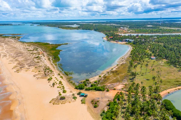 Luchtfoto Van Kalpitiya Strand Lagune Sri Lanka — Stockfoto