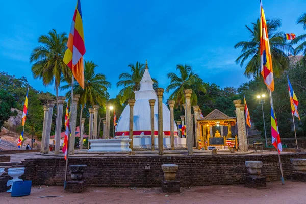 Avond Uitzicht Ambasthala Dagaba Mihintale Boeddhistische Site Sri Lanka — Stockfoto