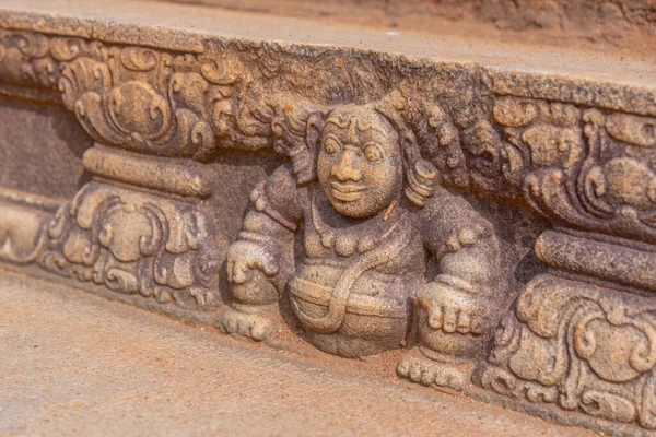Ancient Carving Anuradhapura Cultural Sight Sri Lanka — Stock Photo, Image