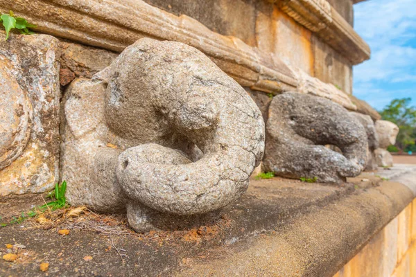 Elephant Carving Abhayagiri Dagoba Anuradhapura Sri Lanka — Stock Photo, Image