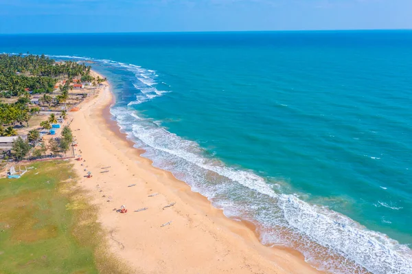 Flygfoto Över Moorkkam Stranden Sri Lanka — Stockfoto