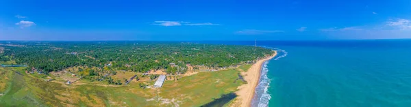 Widok Lotu Ptaka Plażę Moorkkam Sri Lance — Zdjęcie stockowe