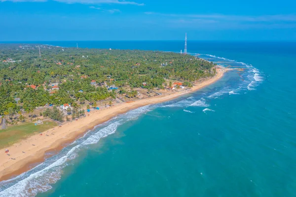 Luchtfoto Van Moorkkam Strand Bij Sri Lanka — Stockfoto