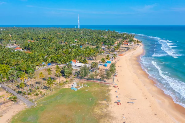 stock image Aerial view of Moorkkam beach at Sri Lanka.