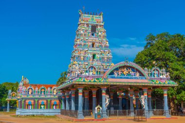 Sri Lanka 'daki Jaffna yakınlarında Pillaiyar tapınağı.