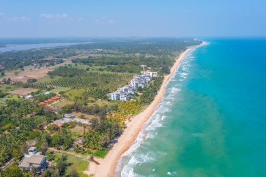 Sri Lanka 'daki Nilaveli plajının havadan görüntüsü.