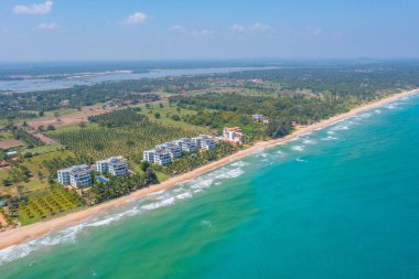 Sri Lanka 'daki Nilaveli plajının havadan görüntüsü.